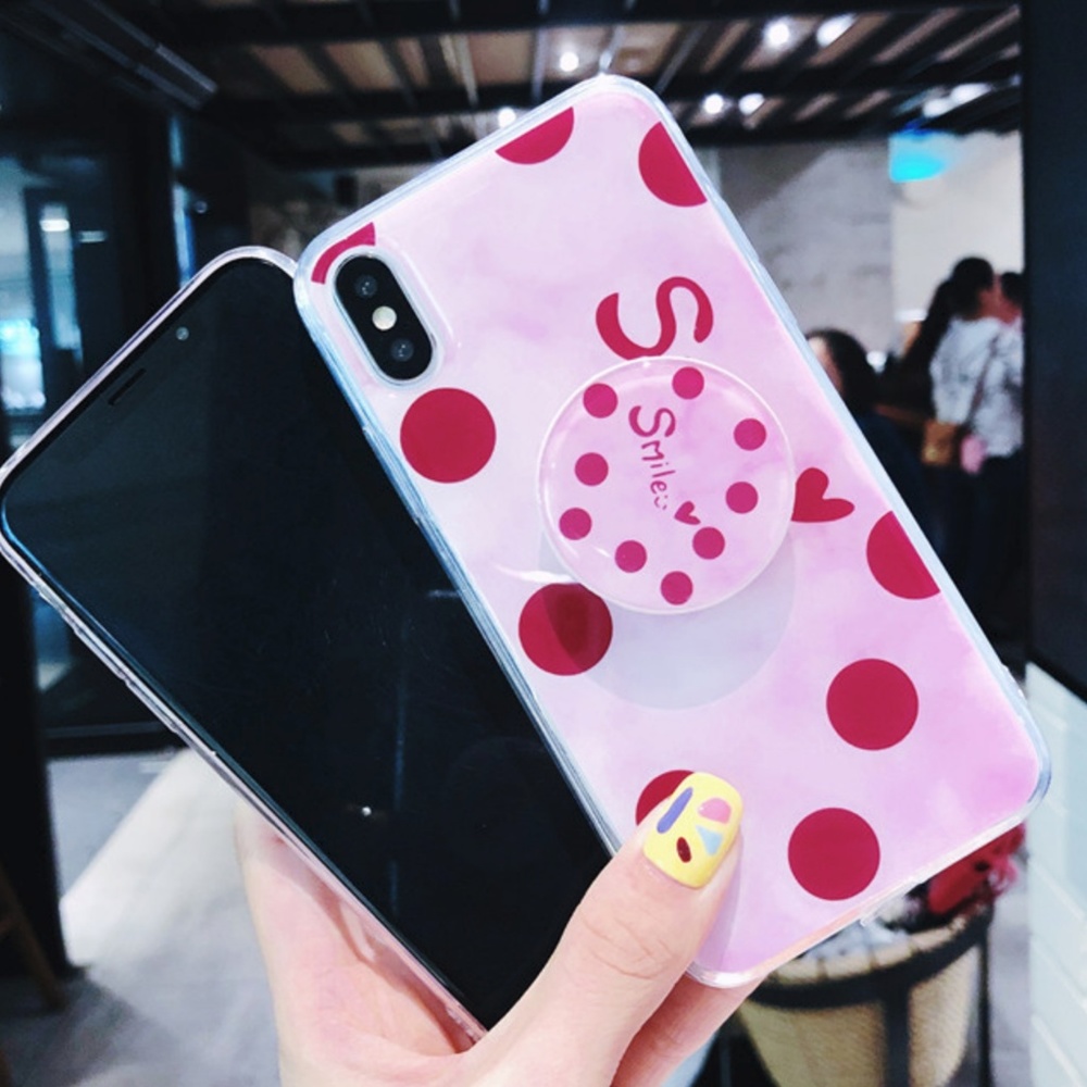 *NEW iPhone X/XS/7/8/Plus Pink Case W/Holder - Picture 8 of 8